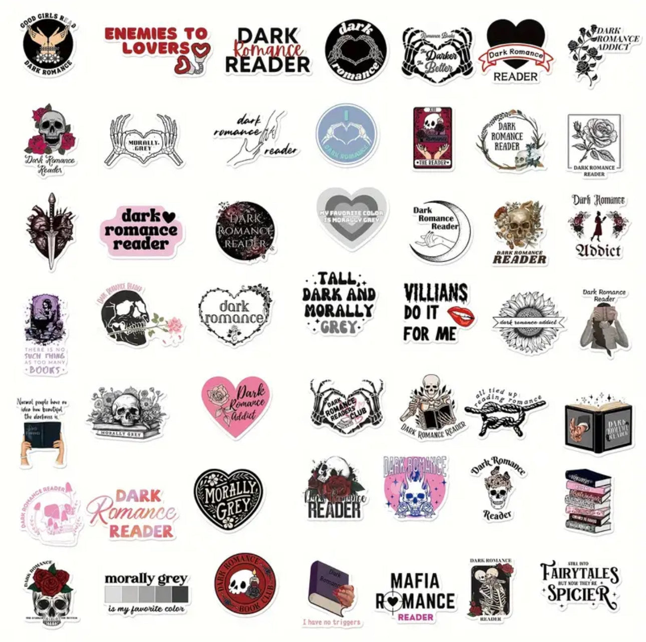 Dark Romance Reader Stickers